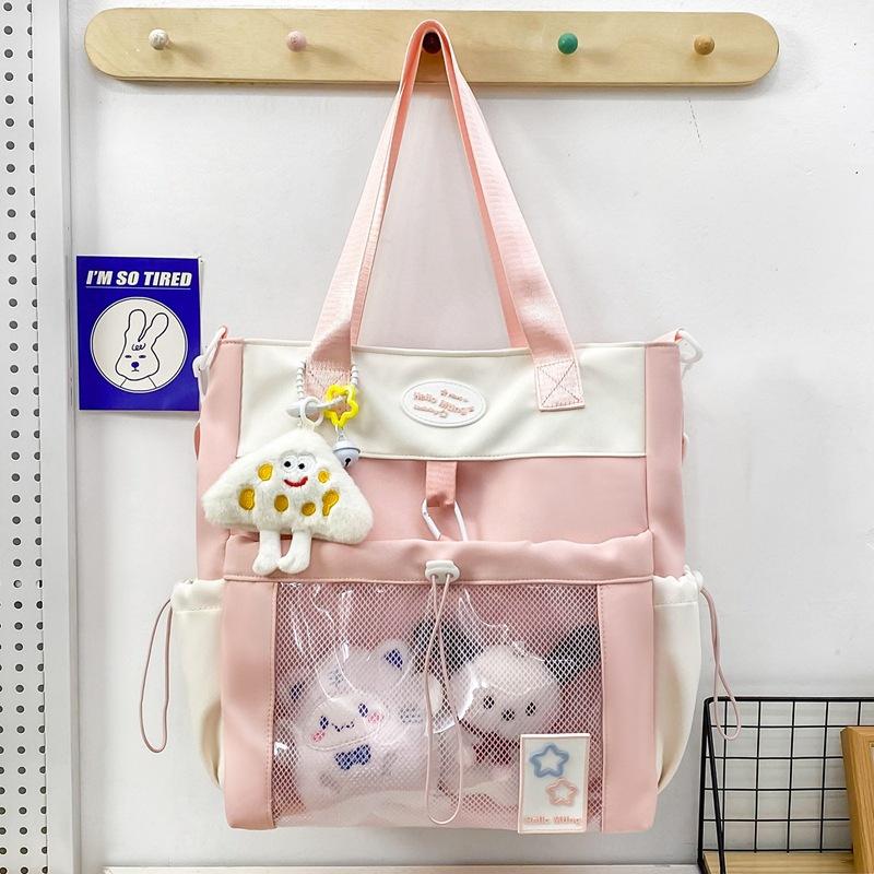 Japanese pain bag ins large capacity cute girl messenger bag fashionable large capacity shoulder bag student tote bag tide