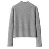 European & American Style Grey Hand-Stitched Cashmere Cardigan Sweater Coat
