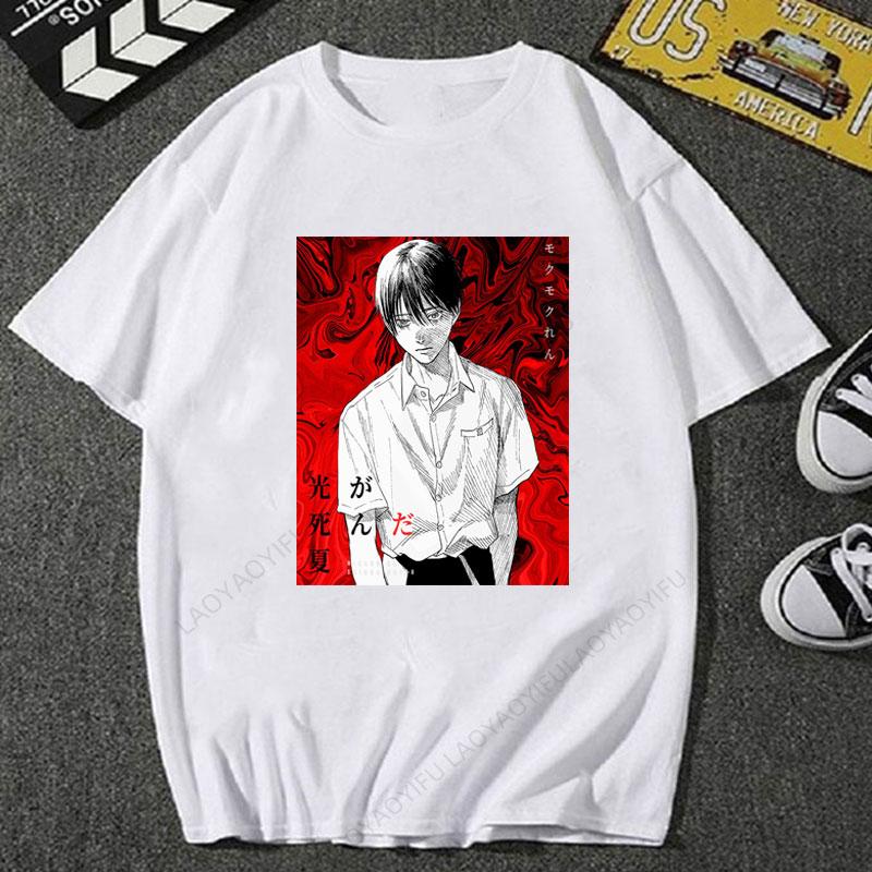 The Summer Hikaru Died Graphic T Shirts Tome Hikaru Yoshiki Anime Shirt Cheap Material Polyester Crewneck Casual Youth Unisexs