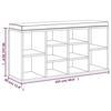 VidaXL Banc à chaussures Sonoma gris 103x30x48 cm Bois d'ingénierie 342613