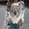 Cute Cat Printed Long Sleeved T-shirt