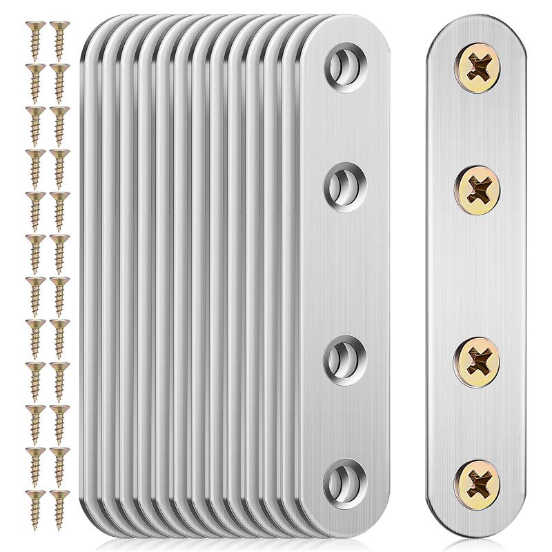 

14 шт. нержавеющая сталь угловой соединительный элемент пластина металлический с отверстиями прямые скобы для деревянных кронштейнов кронштейны каркаса кровати