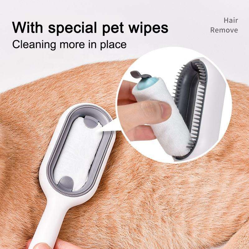Water Tank Silicone Pet Brush for Cats Dogs, Anti Flying Hair Deshedding Grooming Comb for Long Short Hair Small Medium Pets