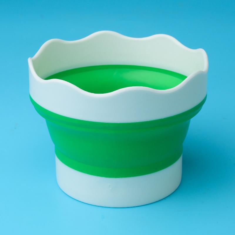 Silicone Folding Bucket For Manicure Washing Painting Brush Bucket Watercolor Drawing Bucket Tools Portable Pen Washing Cup