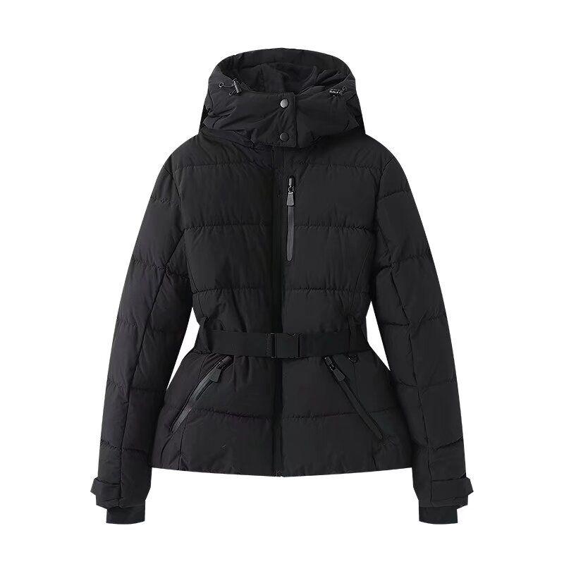 Jnleaog Autumn New Women's Clothing Fashion Style French Style Fashionable All-Match Skiing Series Down Cotton Cotton Jacket