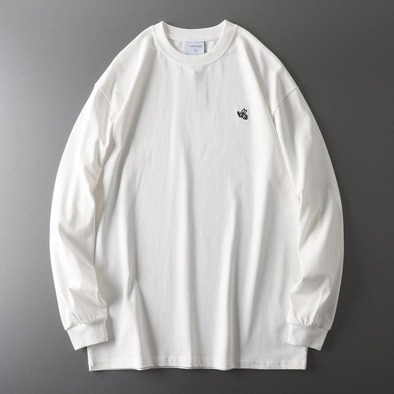Leisure Foreign Trade Export Order Pure Cotton Long Sleeve T-shirt