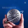 HLURU 3 Inches Steel Tongue Drum 6 Notes Hand Held Ethereal Drum Zen Meditation Tool Spirit Exercise Percussion Instrument Toy