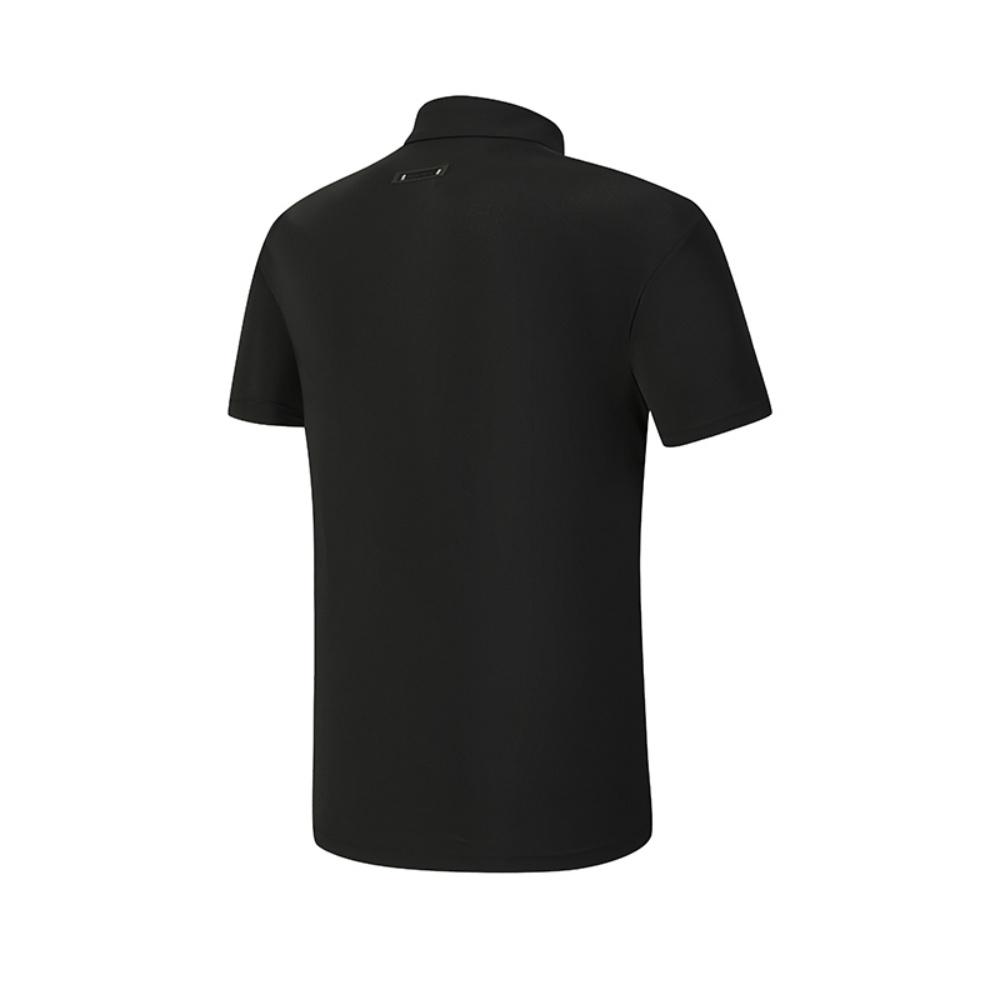 FILA Golf Series Fashion Simple Classic Trendy Personality Sports Casual Versatile Comfortable Knitted Short Sleeve Polo Shirt A11M625111FBK