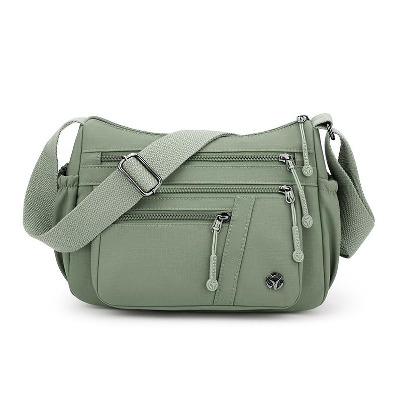 

Женская маленькая квадратная сумка, большая вместительная сумка через плечо, сумка для мам среднего возраста, дорожная нейлоновая сумка через плечо зелёный