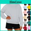 Fleece Damen Sweatshirt Unifarben Mit Einem Kleinen Hohen Kragen Und Lockerer Passform