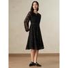 JUZI ANNACAU French Elegant Bright Silk Floral Midi Dress