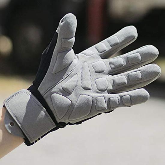 Fuji Gloves Work Tengyu 0025 Gloves, Anti-Vibration Gloves, Medium, Black/Gray,