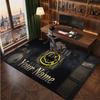 Nirvana Personalized Crystal Velvet Carpet, Customized Name Text Soft Anti‑Slip Rug for Living Room Bedroom