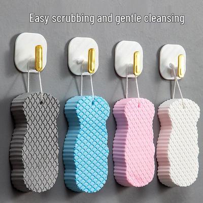 3D Exfoliating Sponge Bath Towel: Upgraded Double-Sided Cotton Scrubber for Baby Bathing and Skin Exfoliation