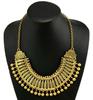 European Retro Coin-Style Half-Round Gold Silver Alloy Necklace