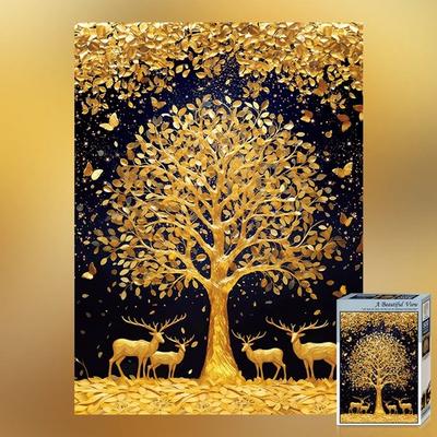 Golden Money Tree Jigsaw Puzzle Landscape, Korean Popular Puzzles