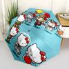 1pc Hello Kitty Adventure Automatic Opening Folding Umbrella with 8-Bone Iron Frame for Outdoor Use, Perfect Gift for Fans, Travelers, Everyday Use, a
