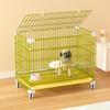 Reinforced Three-Layer Indoor Pet Cage with Toilet for Small Dogs