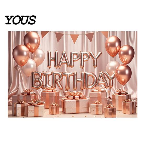 Birthday Celebration Banner Happy Backdrop, Party Photo Background Cloth for Celebration, Decorative Bunting Flag Decor Kids Women, Supplies