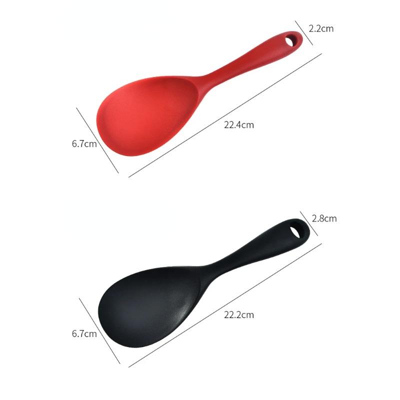Kitchen Utensils Food Grade Heat Resistant Silicone Rice Spoon Heat Resistant Sushi Scoop Silicone Rice Paddle, 1pc