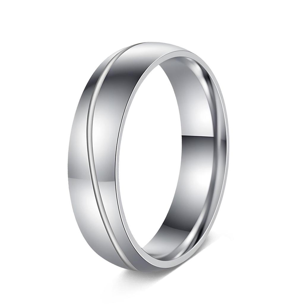 Anillos a juego para pareja japonesa y coreana: Acero Inoxidable con Diamantes Incrustados