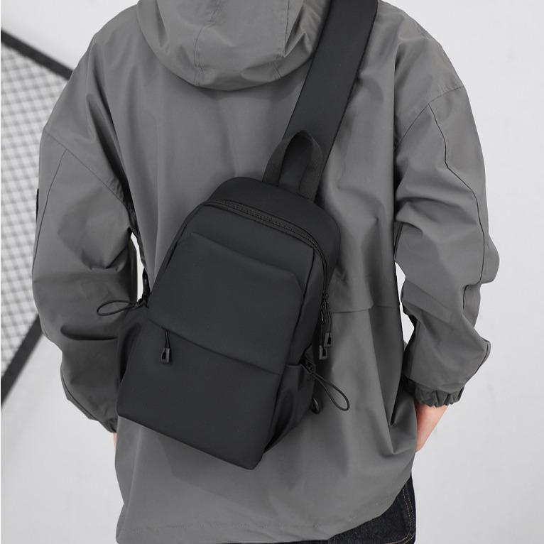 Jednobarevná náprsní taška Pánská taška přes rameno Voděodolná crossbody taška