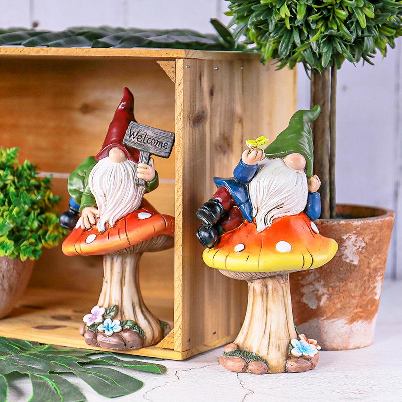 Fairy on Mushroom Resin Sculpture, Decor for Bedroom, Living Room, Study, and Entrance