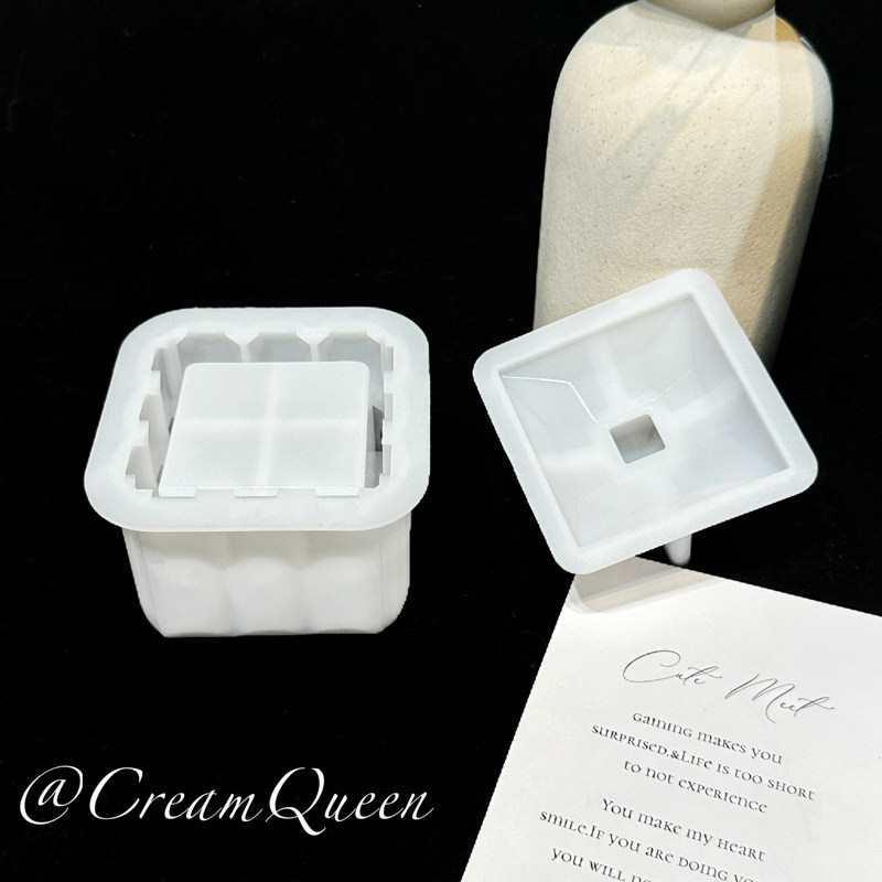 Cream Queen Rhinestone Jewelry Box Silicone Mold for Crystal Epoxy Ornament Crafting