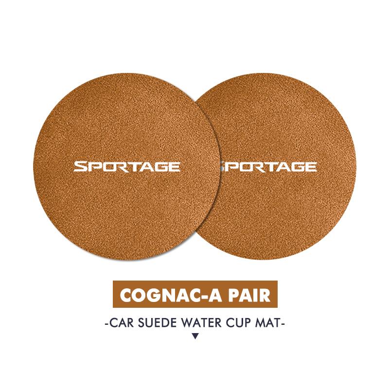 For KIA 2pcs Car Coaster Water Cup Bottle Holder Anti-slip Pad Mat Sportage Ceed Sorento Niro Cadenza Proceed Sephia