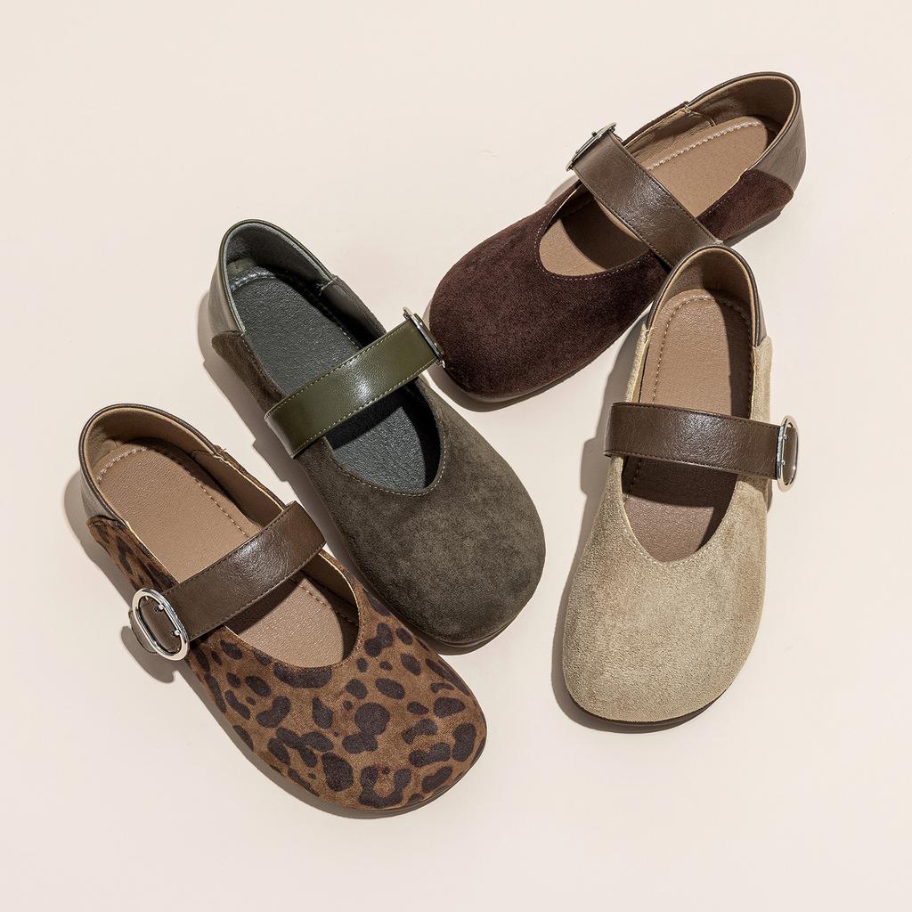 Single Shoes Women's Autumn New Sheep Jing Velvet Casual Versatile Height Increase Mary Jane Comfortable College Style Retro