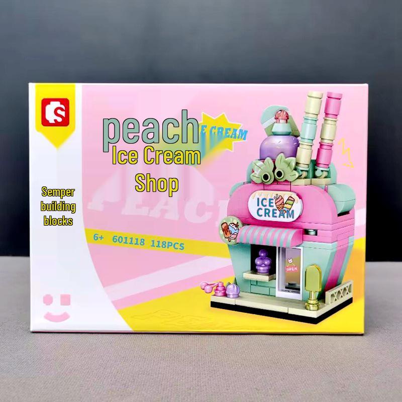 Senbao 601118-25 Street View DIY Toy Blocks - Children s Gift & Desktop Ornament