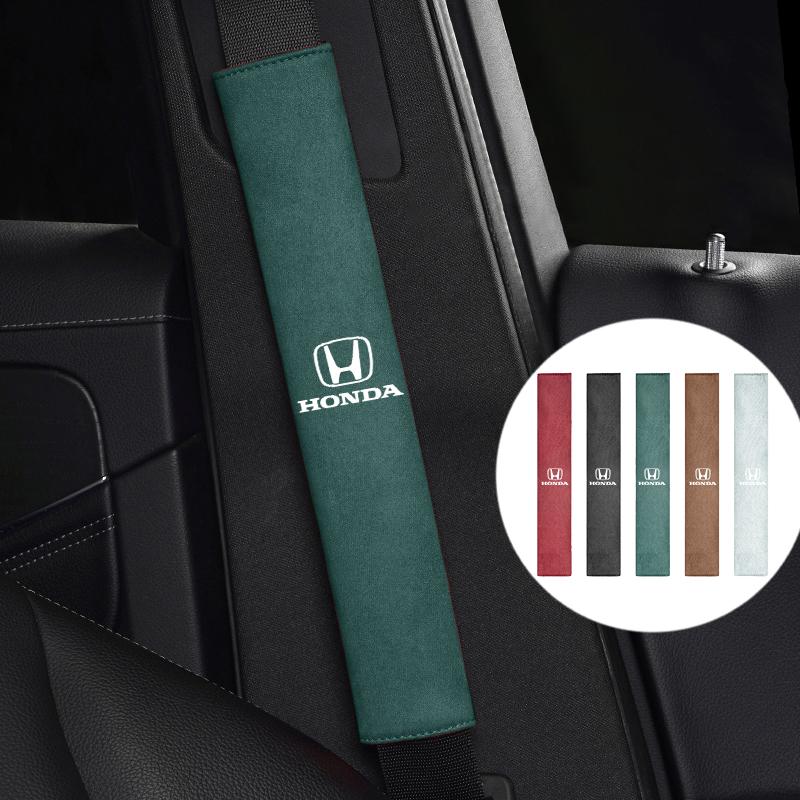 Car Shoulder Protector Pad Suede Seat Belt Cover For Honda Civic Accord Crosstour Spirior Odyssey Avancier UR-V Sienna Elysion