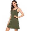 Women’s Nightgowns Sling Dresses Polyester Sleepshirts Solid Color Sleep Lounge Wear Summer Home Clothing