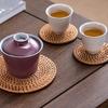Handwoven Rattan Coaster Set Heat-Resistant Placemats for Cups Teapots Casserole Natural Eco-Friendly Rustic Table Protector for Home