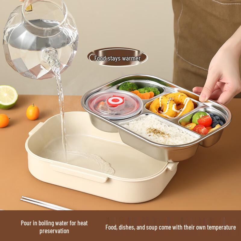 ZISIZ Stainless Steel Insulated Microwaveable Lunch Box