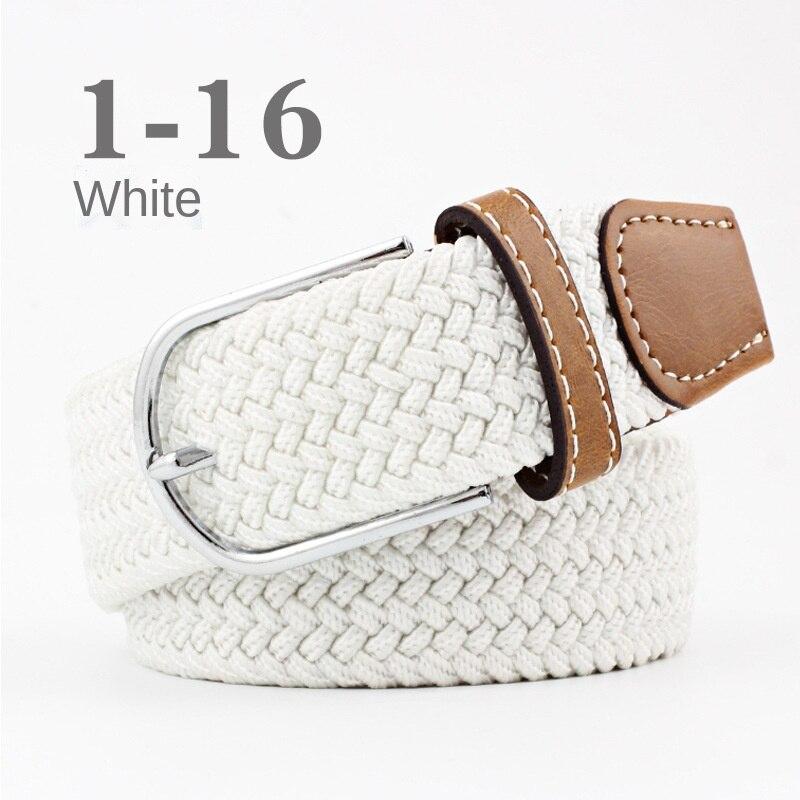 2026 New Fashion High Quality Explosive Women's Canvas Belt Men's Elastic Belt Casual Stretch Woven Pin Buckle Belt