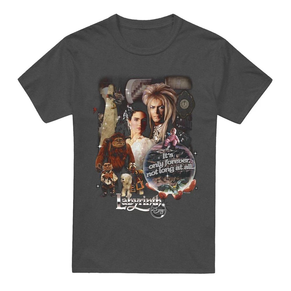 Labyrinth 25 Years Of Magic 100% Cotton T-shirt Mens Tees Top S-3XL, Charcoal S