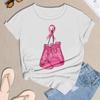 Women's Casual Halloween Breast Print T-Shirt Round Neck Pullover Short Sleeve Top