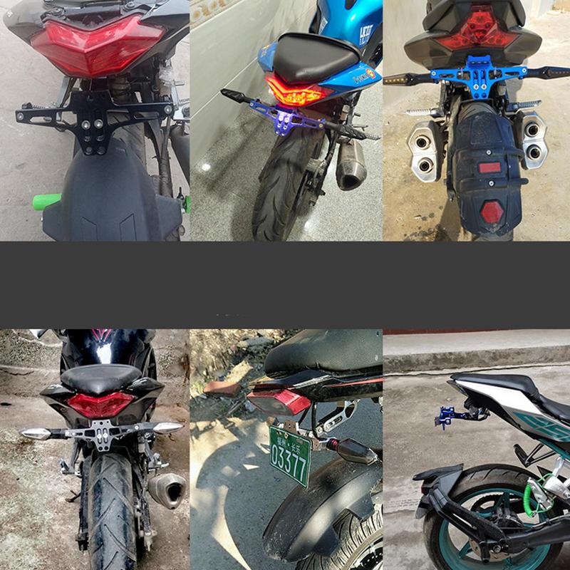 Motorcycle License Plate Bracket Aluminum Alloy Plate Motorcycle License Holder Number Plate Mount Rack Motorcycle Accessories