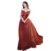 Tube top toast bride 1011 new wedding burgundy design sense on the run princess evening dress dress woman