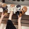 Cross-strapped slippers women's summer wear new retro style casual flat-bottomed beach non-slip sandals