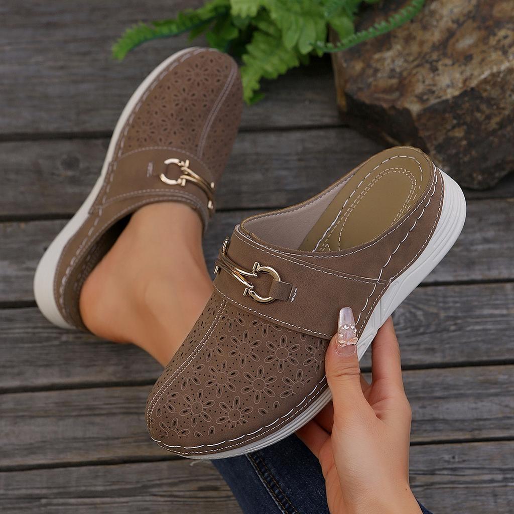 Fashion Design Chic Women’s Wedge Sandals Effortless Slip-On Platform Shoes with Comfort Cushioning for Casual Style Mules Slipper