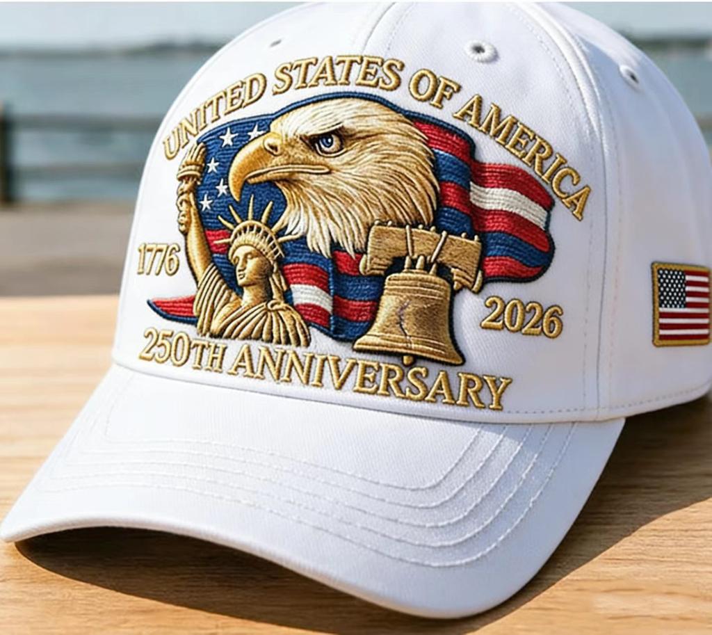 1pc Unisex Embroidered Baseball Cap for American 250th Anniversary 1776-2026 Baseball Caps Eagle Pattern Outdoor Casual Dad Hats