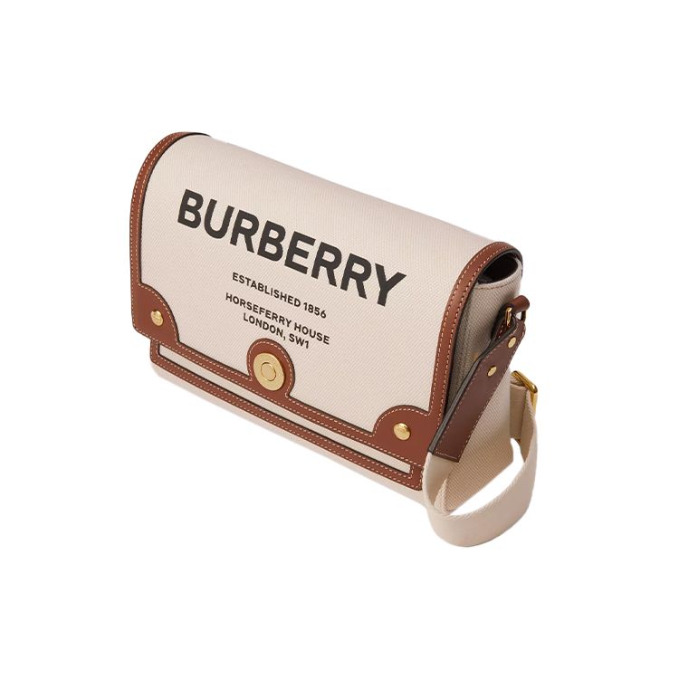 Burberry Note Adjustable Shoulder Strap Horseferry Print Calfskin Trim Messenger Bag Women Shoulder Bag 80302491