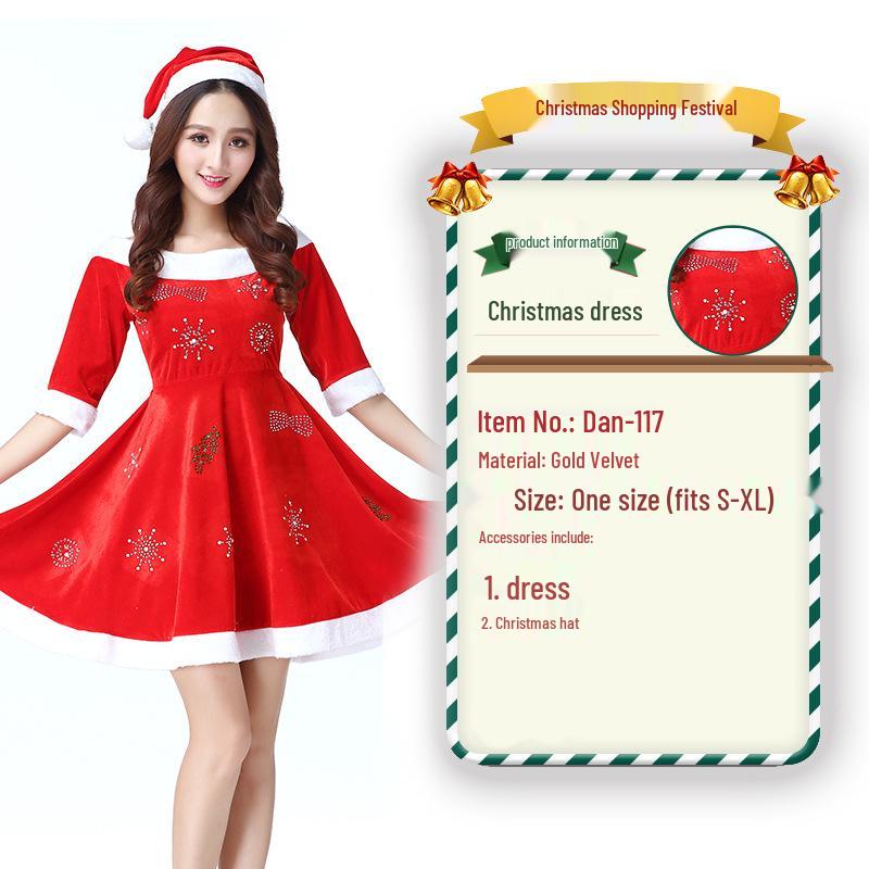 2023 Weihnachtsmann Weihnachtskostüm und Cosplay-Outfit-Set