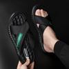 Leisure Slippers Flip-Flops Man Comfortable Wading Aqua Footwear Half Drag Hot Sale Mens Sandals Casual Leather Men Summer Shoes
