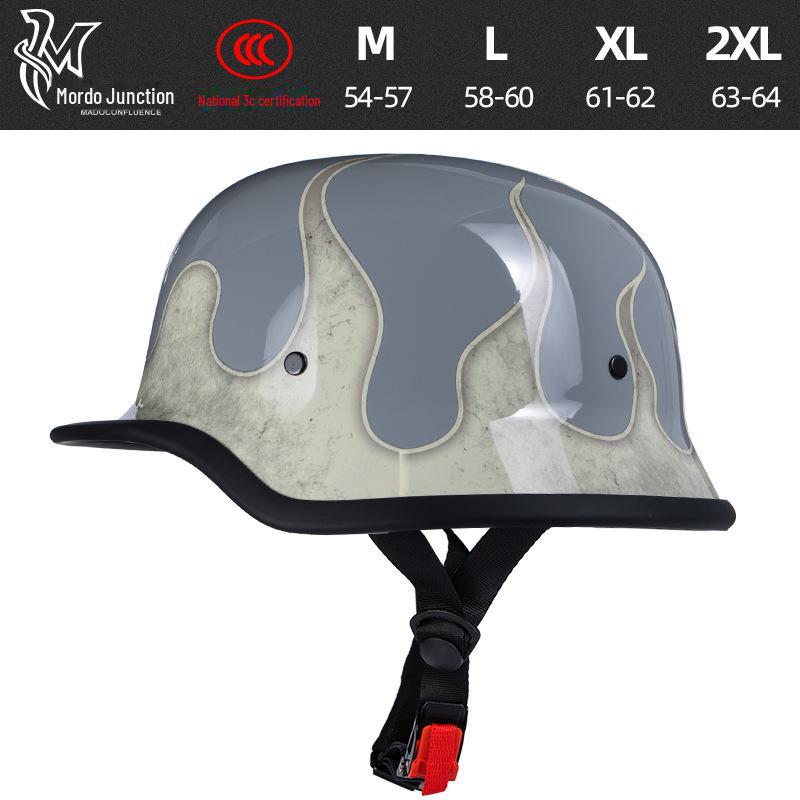 Retro Cross-Border Motorcycle Helmet: Lightweight, Summer Half-Helmet for Men & Women.