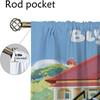 Window Curtain for Room 2 Panel B-BlueyS Tulle for Bedroom Blinds Home Interior Curtains Halloween Decoration Shades Partition