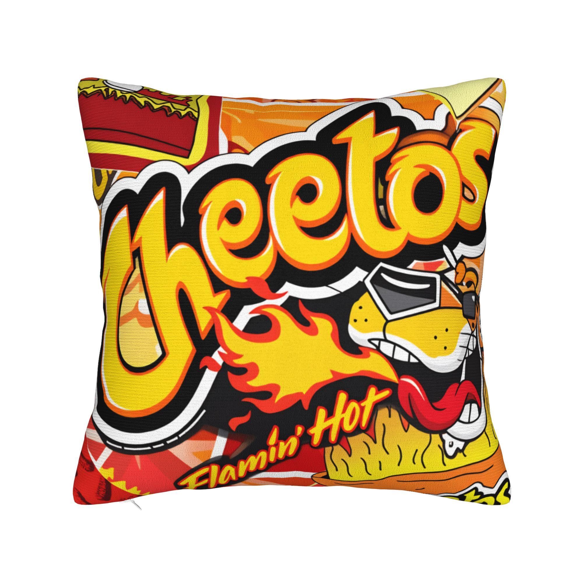 Наволочки с принтом еды C-Cheetos Новая наволочка для дивана, спальни, домашнего декора Мягкая наволочка 12x12Inch
