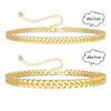 Non-fading Layered Cuban Chain Anklet Set - Unisex Summer Jewelry